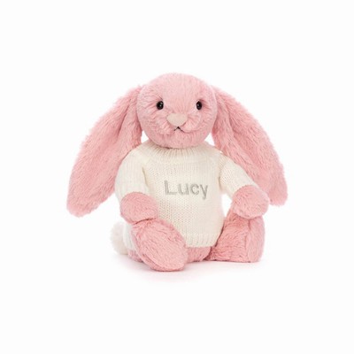 Jellycat Bashful Petal Bunny with Cream Jumper USA | 03857JDUK